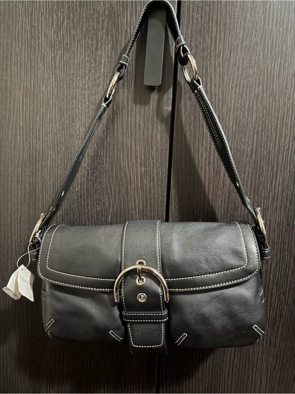 Coach 3653 Y2K Soho Leather Flap Buckle Shoulder Bag NWT